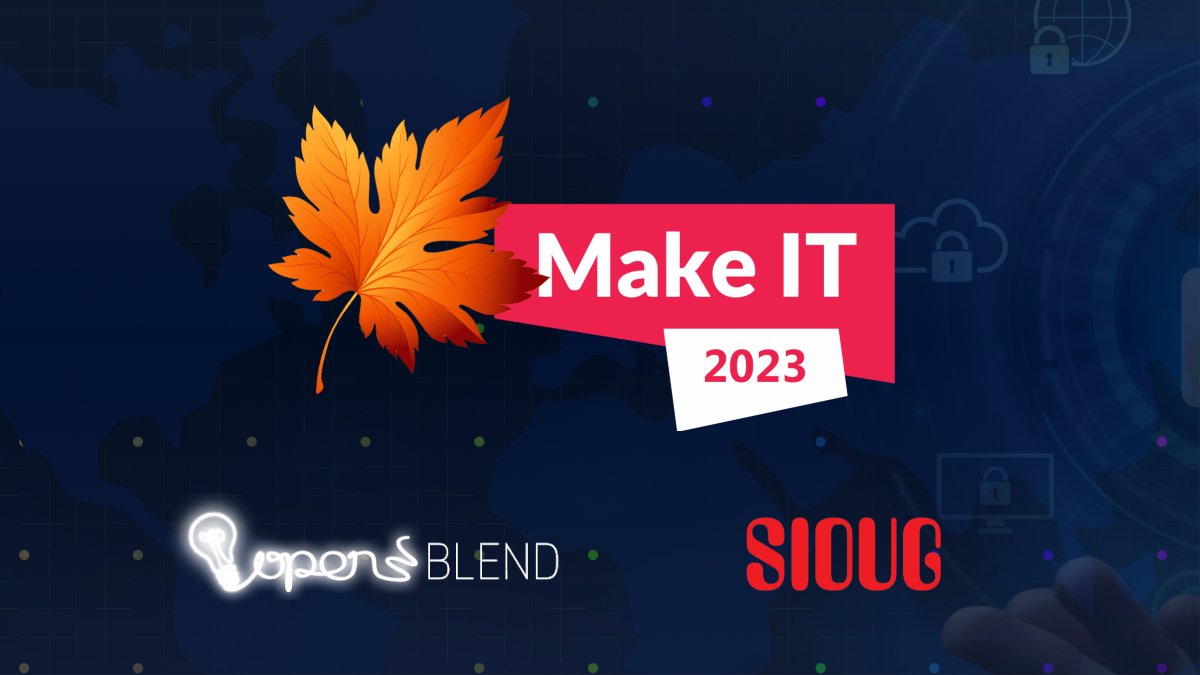 MakeIT Autumn 2023 🍁 Slovensko združenje uporabnikov Oracle tehnologij (SIOUG) in društvo uporabnikov Javanskih tehnologij - OpenBlend vas vabina na jesenko - varnostno obarvano - različico konference MakeIT. Prepričan sem, da boste med predavatelji iz FRI, FERI, Elastic,…