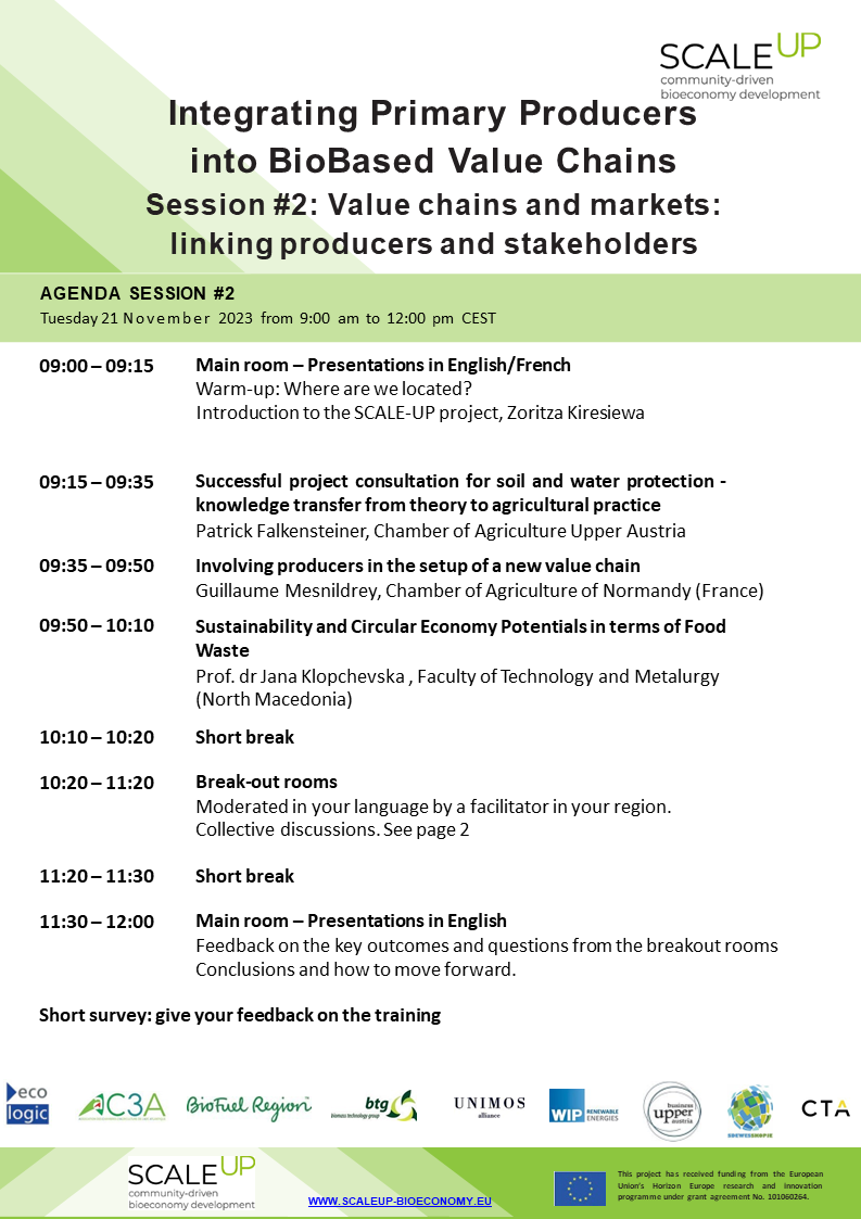 SCALE_UP_HEU's tweet photo. 🌱 Excited for SCALE-UP Session #2: Integrating Primary Producers into BioBased Value Chains! 🌍
📅 Tue, 21 Nov 2023 ⏰ 9 AM - 12 PM CEST 
🔗 Register: https://t.co/9yz4bItsUv
🔍 Join us &amp; shape the #BioBasedEconomy! #SCALEUP_HEU #SustainableAgriculture #CircularEconomy https://t.co/Ghcyyh0cjF