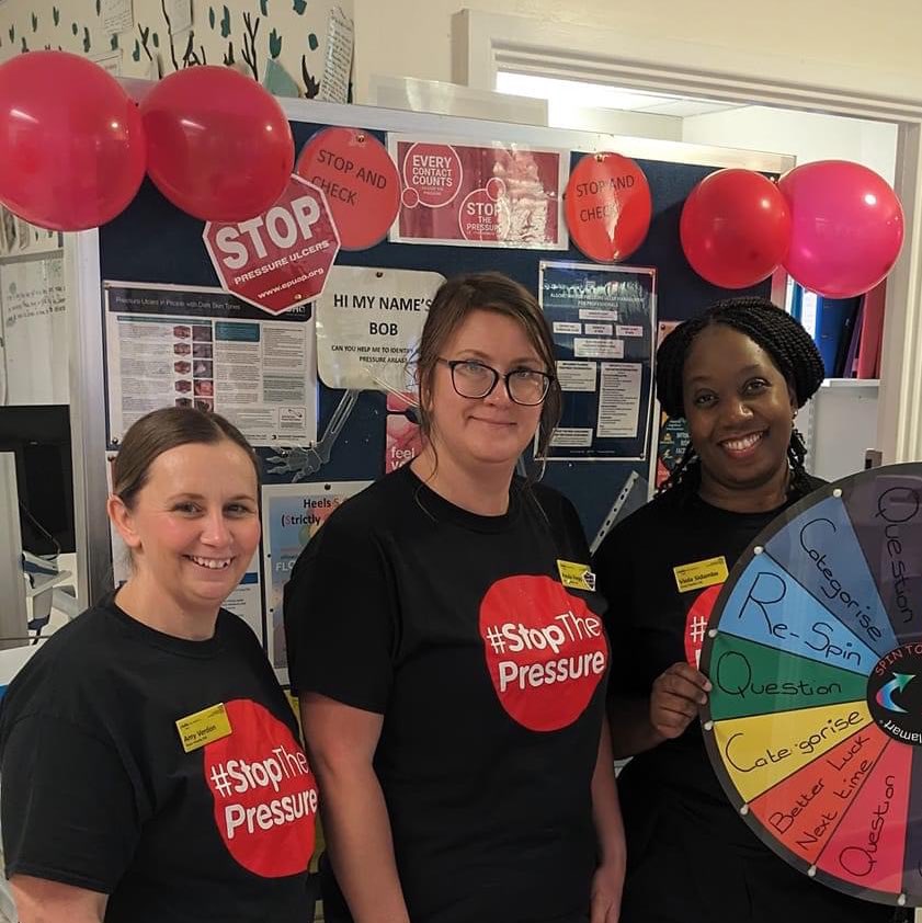 STOP THE PRESSURE DAY @nhsuhcw 🔴🔴 Link workers - what can we say - except wow! Once again many of you have all gone above and beyond for the benefit of education in your clinical areas. So very impressed. Thank you all Amy ,Viola and Paula ❤️❤️❤️
