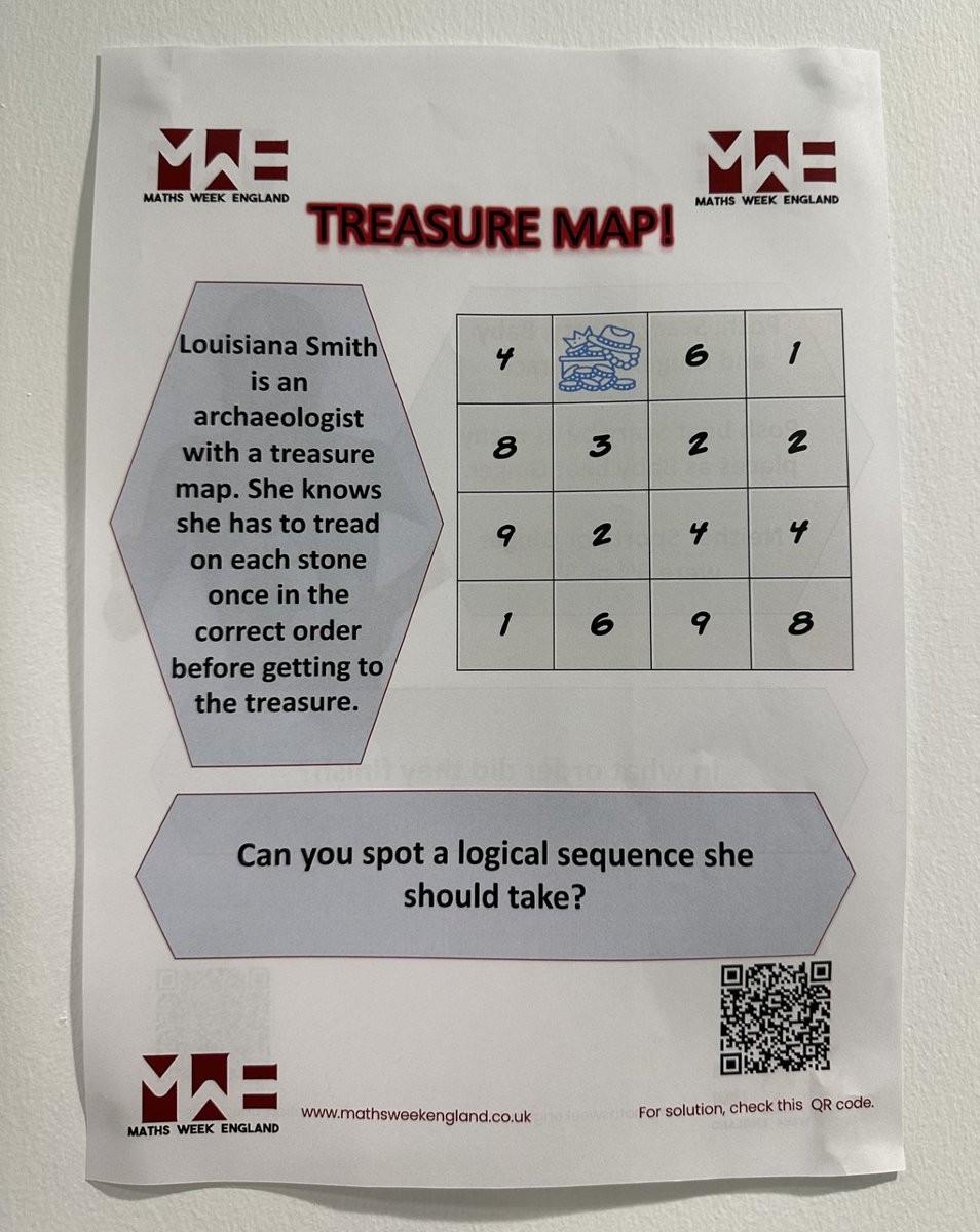 olive__preston's tweet photo. Reasoning problems spotted around the school! Well done to our children who have solved these! #MathsWeek #LoveMaths #MathsTrail #Ambition #WeAreSTAR https://t.co/AGSxSPjJul