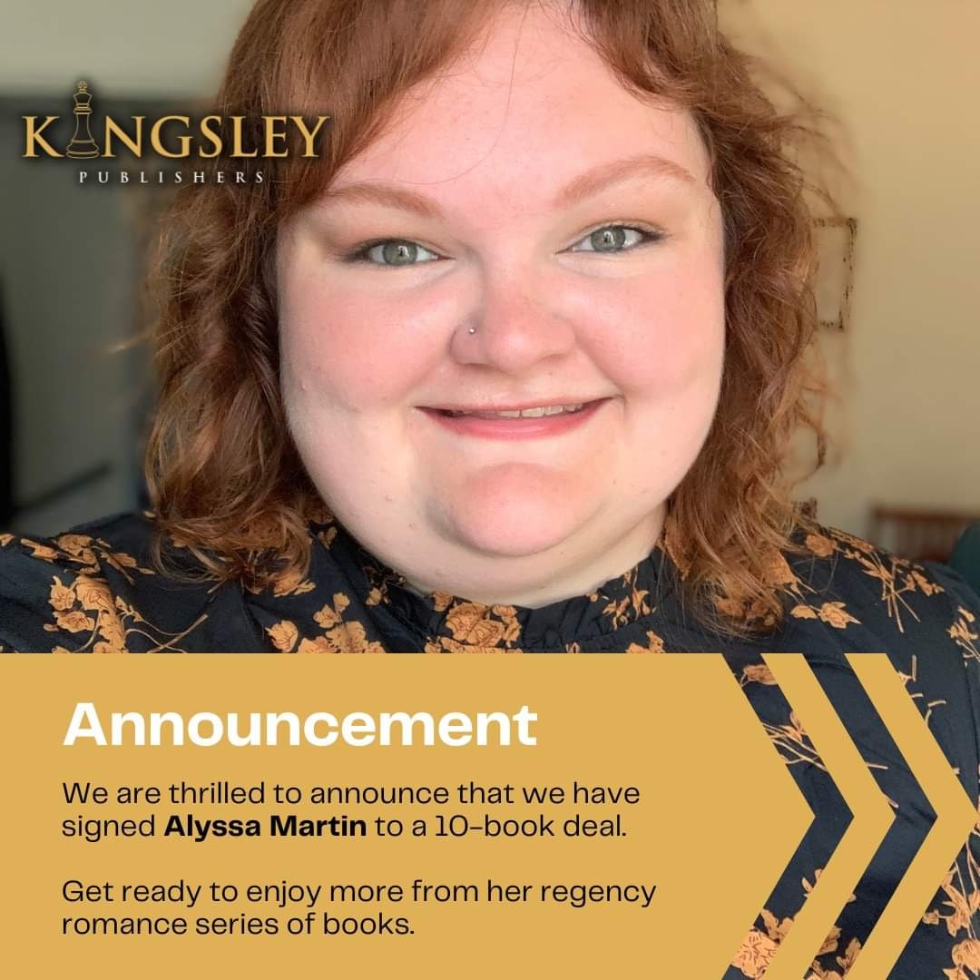 𝗔𝗡𝗡𝗢𝗨𝗡𝗖𝗘𝗠𝗘𝗡𝗧 We are thrilled to announce that we have signed 𝘼𝙡𝙮𝙨𝙨𝙖 𝙈𝙖𝙧𝙩𝙞𝙣 to a 10 book deal. Get ready for the rest of her regency romance series!!