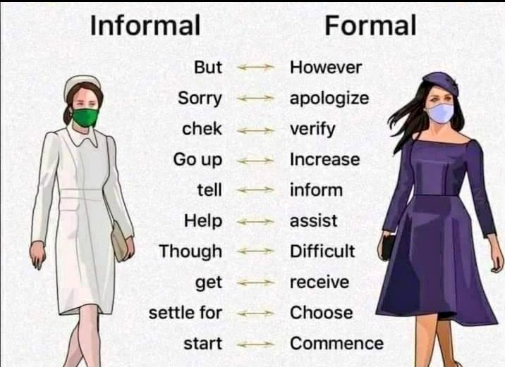 Egrammer_tips's tweet photo. Informal and Formal.. https://t.co/oTBMR3LW9E