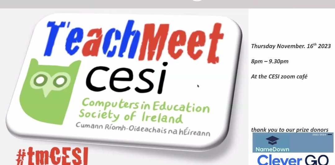 brendancomiskey's tweet photo. A big thank you to @magsamond  and her team at @cesitweets for the excellent TechMeet last night #TeachMeet #tmcesi #edchatie https://t.co/abvJ4kfIIl