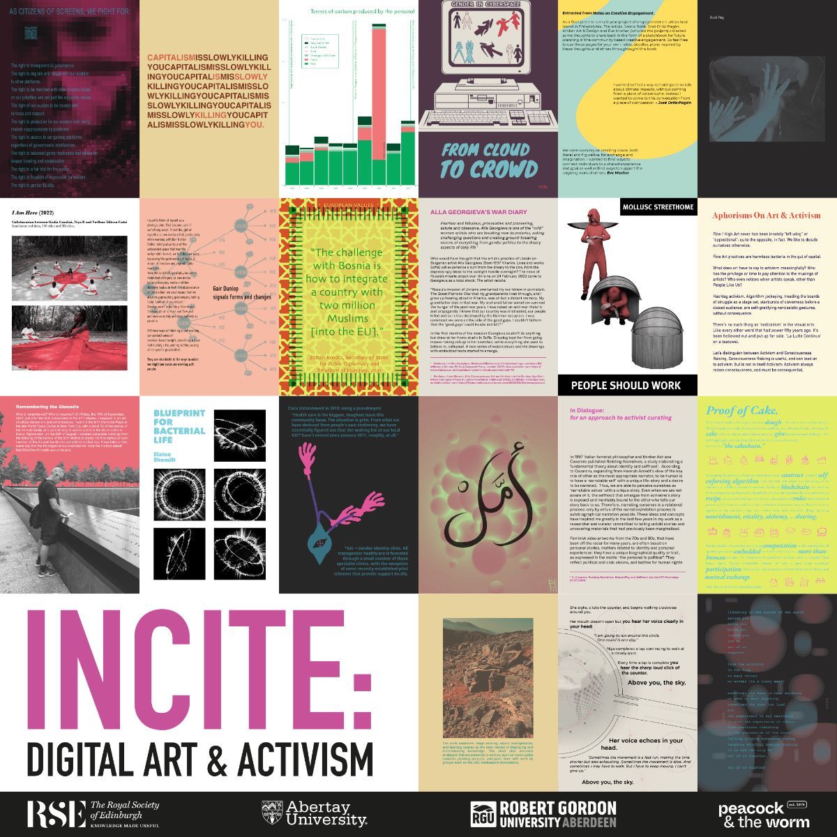 🔖 Check out the new book 'INCITE: Digital Art & Activism,' published by Peacock and the Worm. Edited by Joseph DeLappe and Laura Leuzzi, this innovative book is a must-have for anyone interested in the convergence of art and activism. Link in usual place