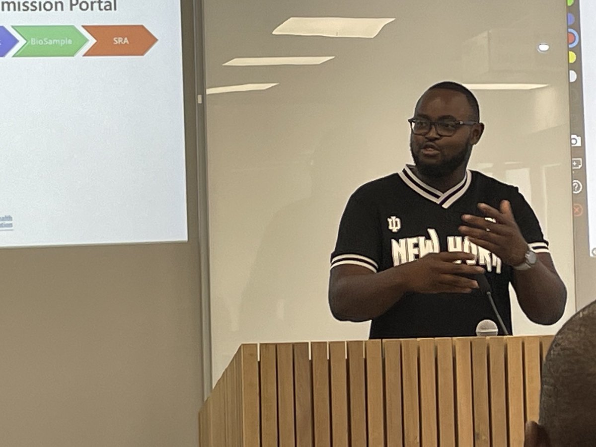 Open data help to stop epidemics, develop vaccines, diagnostics and therapies ⁦<a href="/DKTshiabuila/">Derek Tshiabuila</a>⁩ #GenomicsAfrica #CERI2023