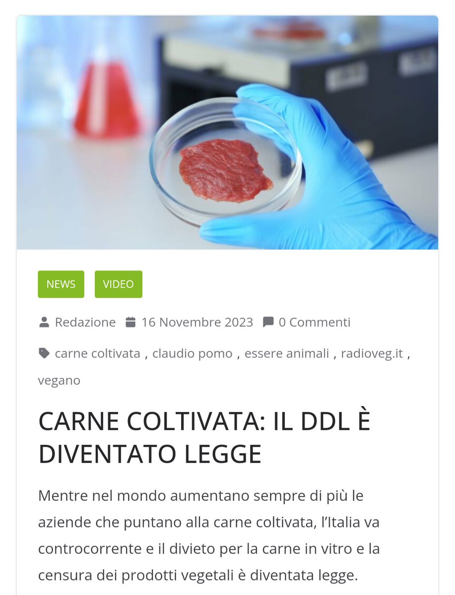 Non è una buona notizia.
Leggila e condividila.
radioveg.it