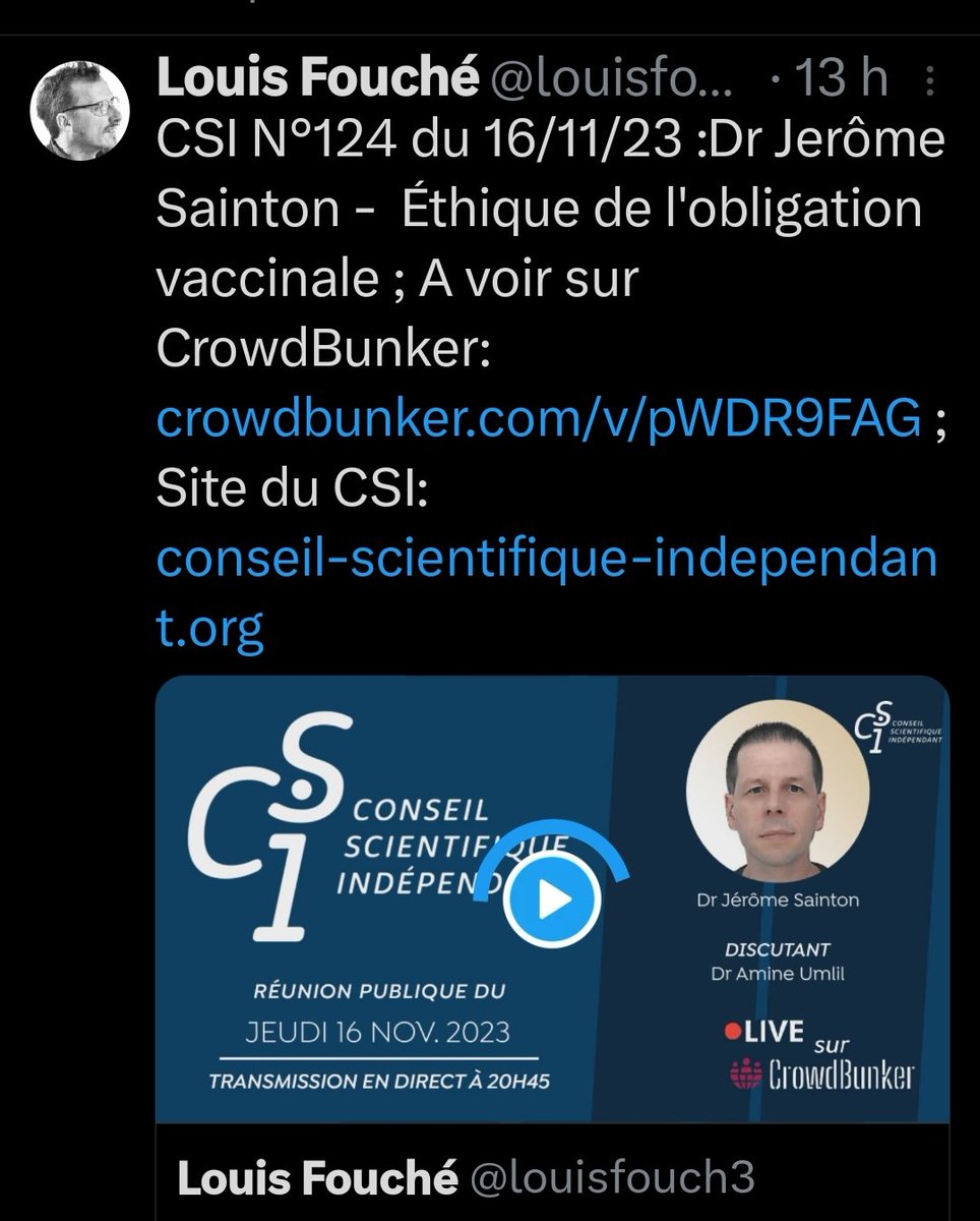 grisou97160's tweet photo. Année 2079, l'arrière petit fils de #Fouche organise le CSI 666."la vérité sur le vaccin COVID" avec l' arrière petite fille de #umlil célèbre homéopathe.
Fascinant non.
#COVID19
#vaccin
#Pfizer https://t.co/slxuAOHgfS