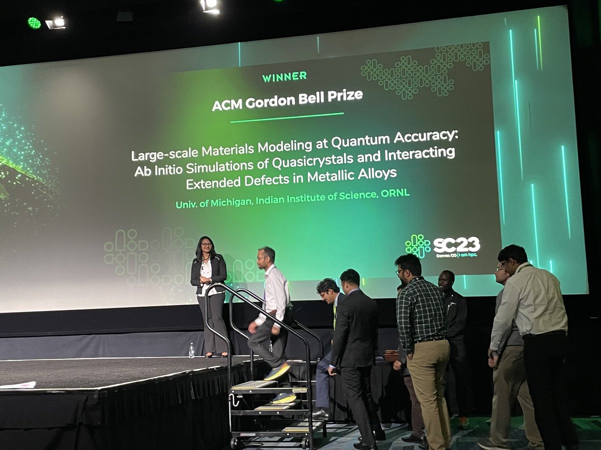 MotamarriPhani's tweet photo. Absolutely honoured to represent @cdsiisc @iiscbangalore  from India on the Global Stage as a part of the team that won the 2023 ACM Gordon Bell Prize. This is the first time a research group from India has been a part of this prestigious accolade @IndiaDST @PMOIndia https://t.co/1hhfFYWL81
