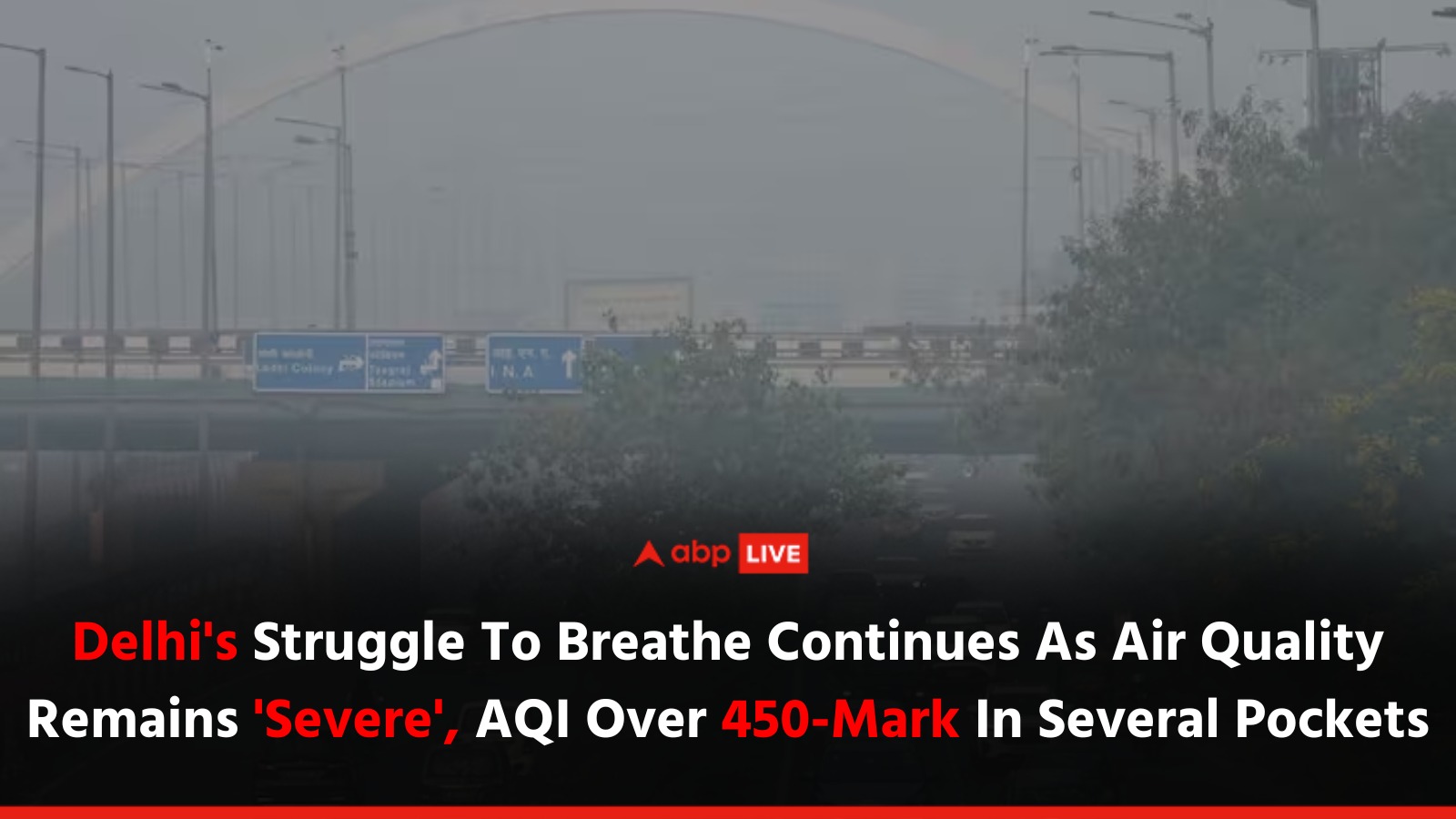 ABP LIVE on X: Several areas in Delhi have surpassed the city's average  air quality index with AQI as high as 484 on Friday morning. Click on the  🔗 to know more: