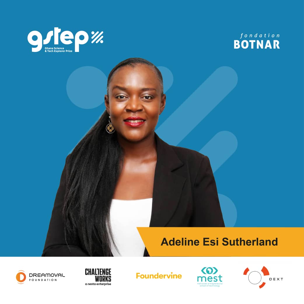 GSTEP_GH's tweet photo. Adeline Esi Sutherland,a GSTEP Judge and advisor with over 15 years in brand building in beauty,food and education,will assess ideas and share her knowledge and expertise with our finalists during the GSTEP Judges events.

#GSTEPChallenge #Stem #BeSTEMPowered https://t.co/RDC9PBZwpz