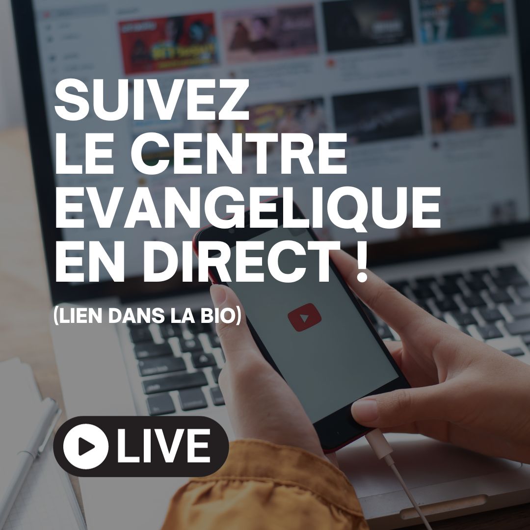 Vous n'êtes pas présent cette année ? 🤷🏻‍♀️
Suivez le salon de chez vous avec le lien du direct sur youtube ! 💻

➡️ rdv sur le site  : centre-evangelique.fr/lienyoutube