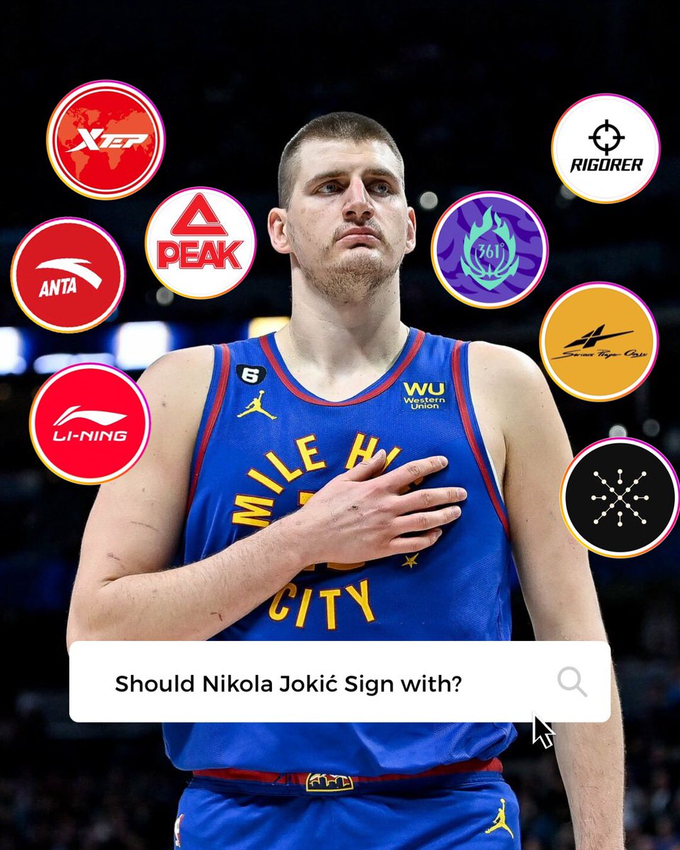 Kicksvision (@kicksvision) on Twitter photo Nike unlikely to extend s shoe deal with Nikola Jokić!The source say the two-time NBA MVP is said to be likely to sign with a Chinese Sports brand,It has been signed and will be officially announced in December.
#nikolajokic #sneakerdeal <a href="/NickDePaula/">Nick DePaula</a> <a href="/ShamsCharania/">Shams Charania</a> <a href="/wojespn/">Adrian Wojnarowski</a> Nike unlikely to extend s shoe deal with Nikola Jokić!The source say the two-time NBA MVP is said to be likely to sign with a Chinese Sports brand,It has been signed and will be officially announced in December.
#nikolajokic #sneakerdeal <a href="/NickDePaula/">Nick DePaula</a> <a href="/ShamsCharania/">Shams Charania</a> <a href="/wojespn/">Adrian Wojnarowski</a>