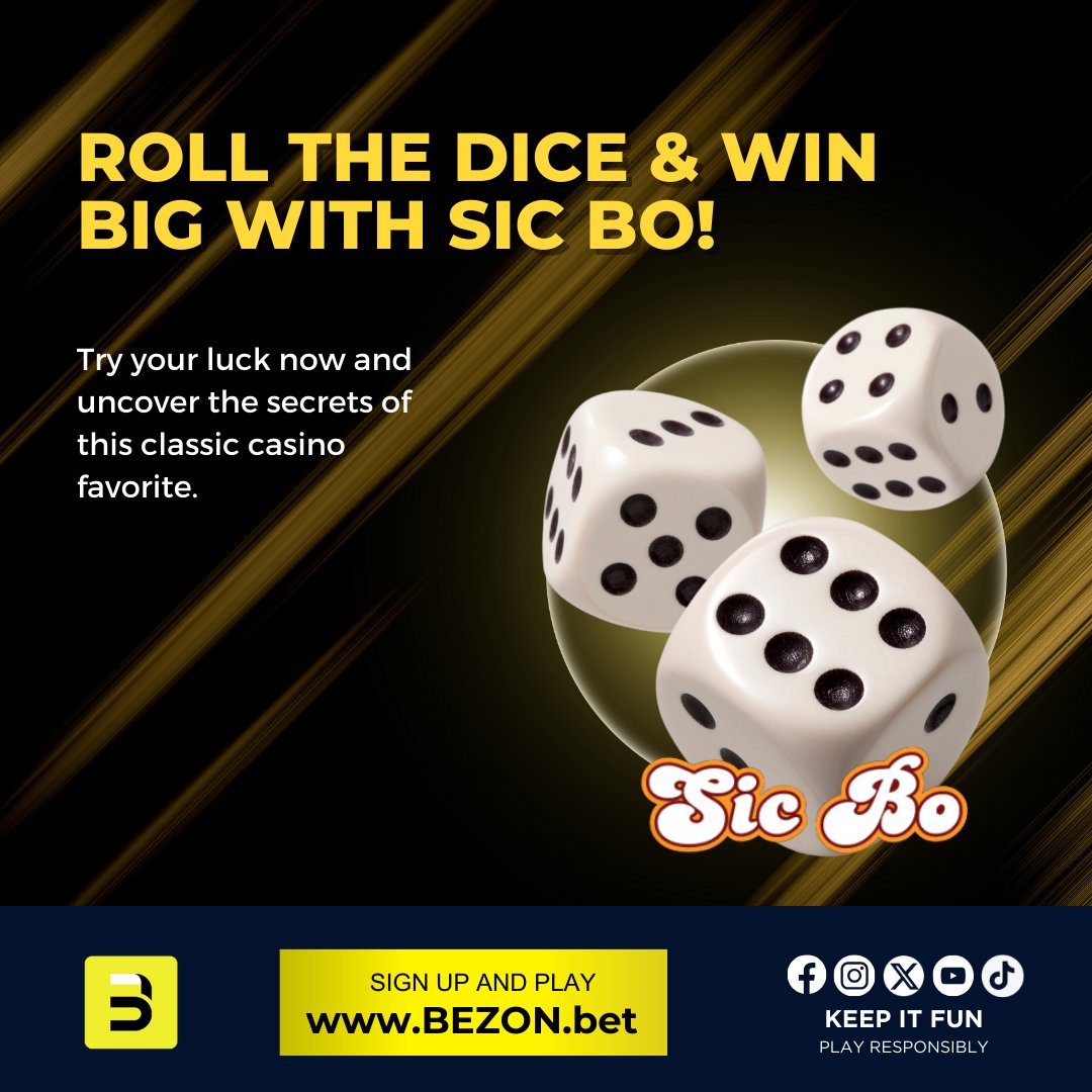 Bezon_Official's tweet photo. 𝔻𝕚𝕔𝕖, 𝕝𝕦𝕔𝕜, 𝕒𝕔𝕥𝕚𝕠𝕟! 🎲✨
Dive into the excitement of Sic Bo gaming on Bezon. Roll the dice, win big, and let the thrill begin! 🌐🚀
👉🅑🅔🅩🅞🅝.🅑🅔🅣
.
.
.
#Bezon #Bezonplayforfun #game #gamer #OnlineGames #Games #bingo #slots #crypto #usdtether #SICBODICE https://t.co/FYD8g10D0y