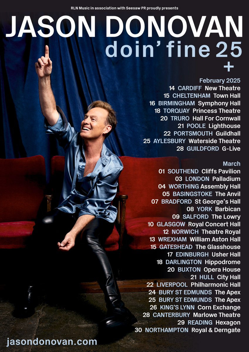 Doin' Fine 25 Tour... Dates! Dates! Dates! jasondonovan.com/tour