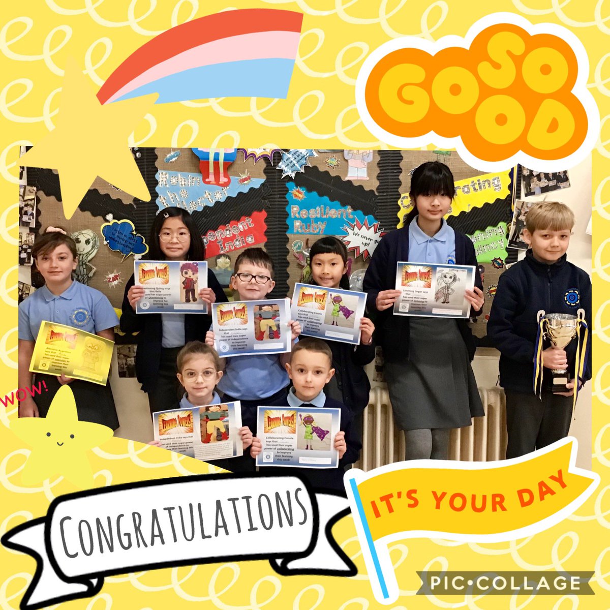 StAugustinesCPS's tweet photo. So proud of all our children who were awarded a certificate this week, they have shown some excellent learning skills in class. Year 5 won the attendance trophy 🏆 for being in school and on time every day. Keep up the great work everyone. #learningpowers #attendancematters https://t.co/GIxSFfLOsW