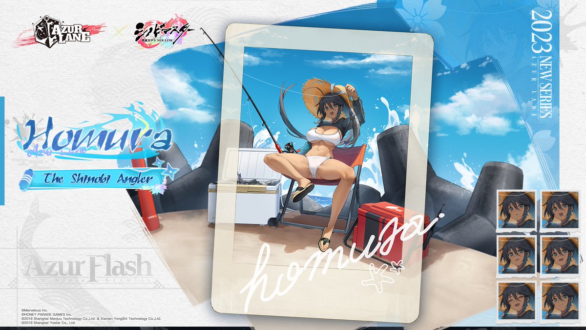AzurLane_EN's tweet photo. 🌴The Shinobi Angler🌴

Fish! Heheh, that's a biggun! Commander! I'm gonna let you have a taste, so stop staring all enviously like that!

Homura is changing into her new attire. She will grace your dock in the near future, Commander.

#AzurLane #Yostar #SenranKagura https://t.co/SG8BOlmfVP