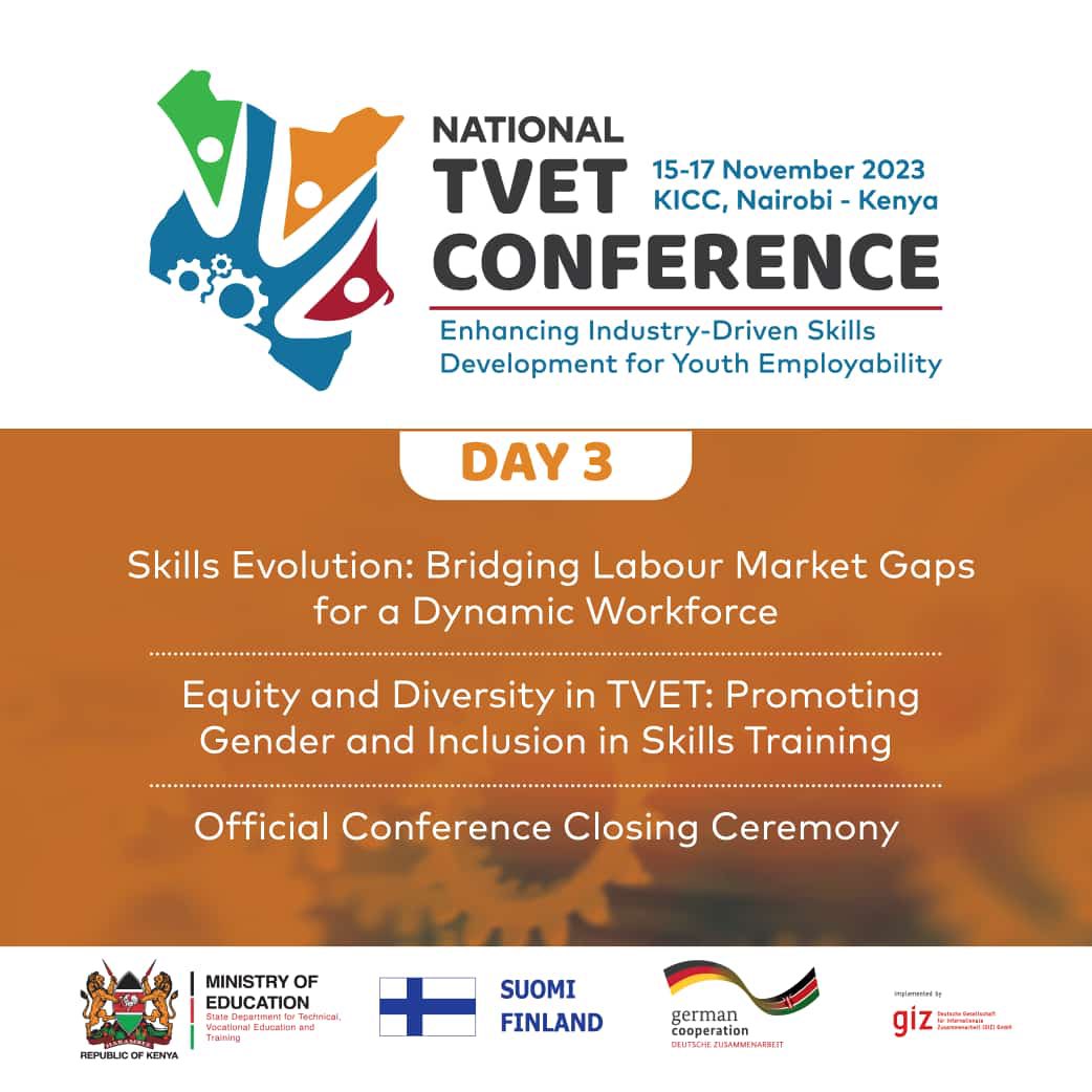 Muoria_Dr's tweet photo. Don't miss out on the dynamic discussions as we mark the last day of our TVET Conference. 
#TVETWorks https://t.co/BNXHdlf99M