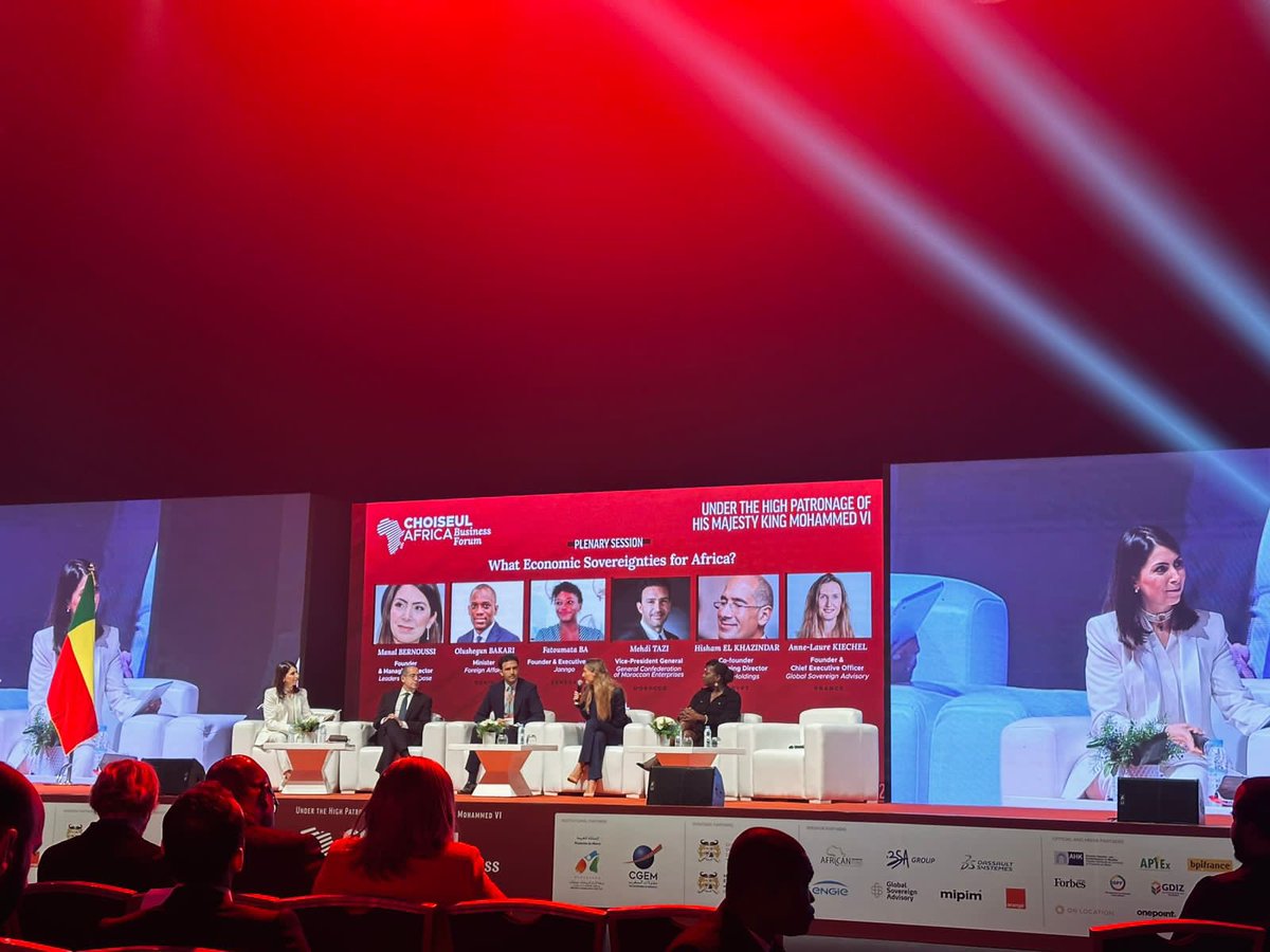 Démarrage de la 1ère plénière du Choiseul Africa Business Forum avec la participation de M. <a href="/Mehditaz/">Mehdi Tazi</a> qui partagera la perspective du secteur privé marocain, quant aux moyens de renforcer la souveraineté alimentaire, sanitaire &amp; énergétique du continent.
