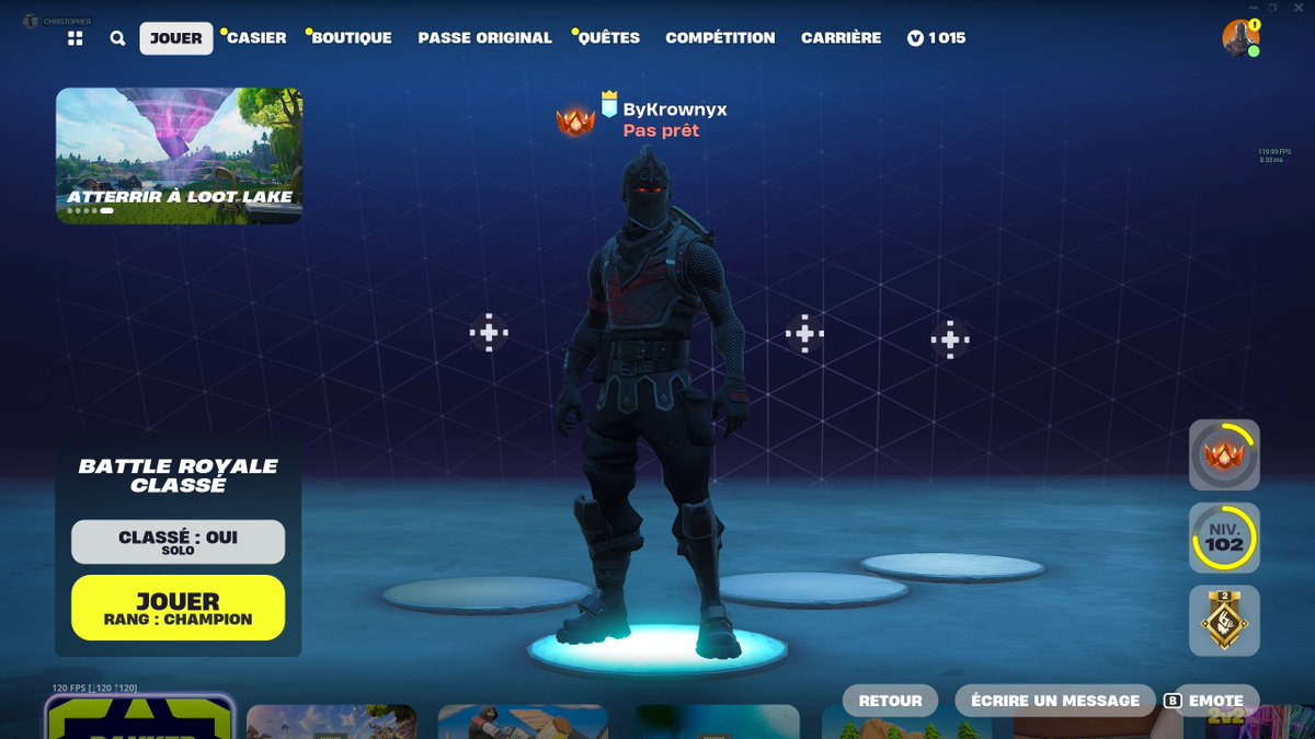 Topher_Prs's tweet photo. NIVEAU 100 #Fortnite https://t.co/HJRUca6hFF