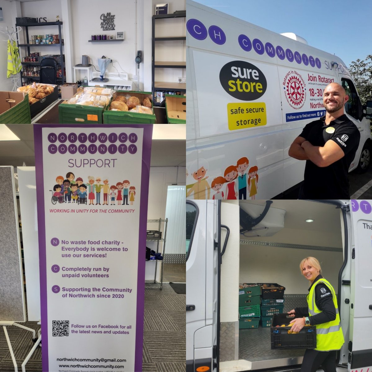 We love <a href="/NorthwichComSup/">NorthwichComSupport</a> 
Did you know that you can drop food donations off with us? 
Call in to see us and meet the <a href="/NorthwichComSup/">NorthwichComSupport</a> team, based here at SureStore Northwich