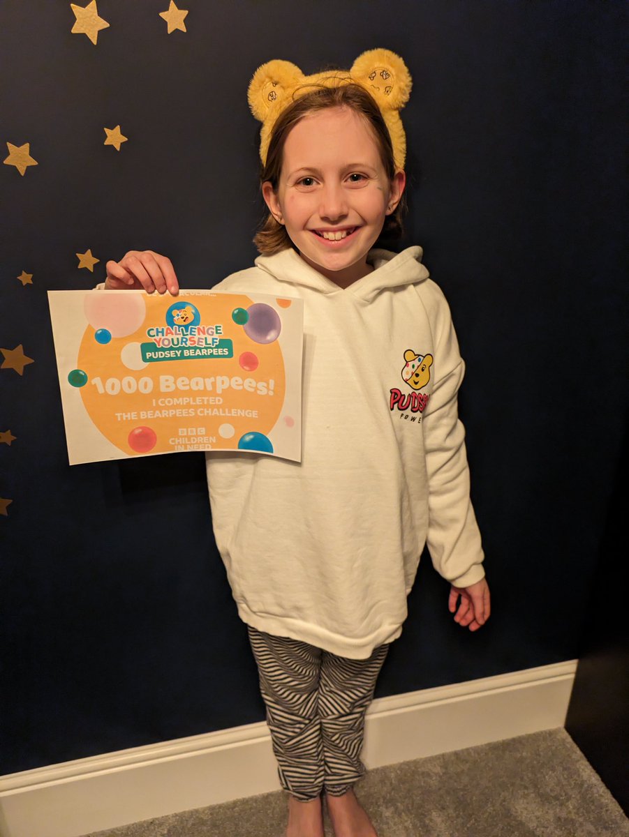 JuniorAnstey's tweet photo. We are so proud of a Year 6 pupil who has completed the 1000 bearpees challenge set by Joe Wicks in aid of Children in Need. We love hearing how pupils want raise money to help others. Well done!
@BBCCiN #Pudsey #Bearpees https://t.co/8bmwh0nuu0