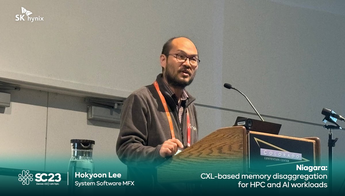 Over the past two days, @SKHynix organized three significant sessions on #AiM, #CXL, #HPC, and #computationalstorage. 
It was indeed an excellent opportunity to acquire valuable insights and stay current with the latest trends!

#SKhynix #SC23 #IamHPC #Thankyou