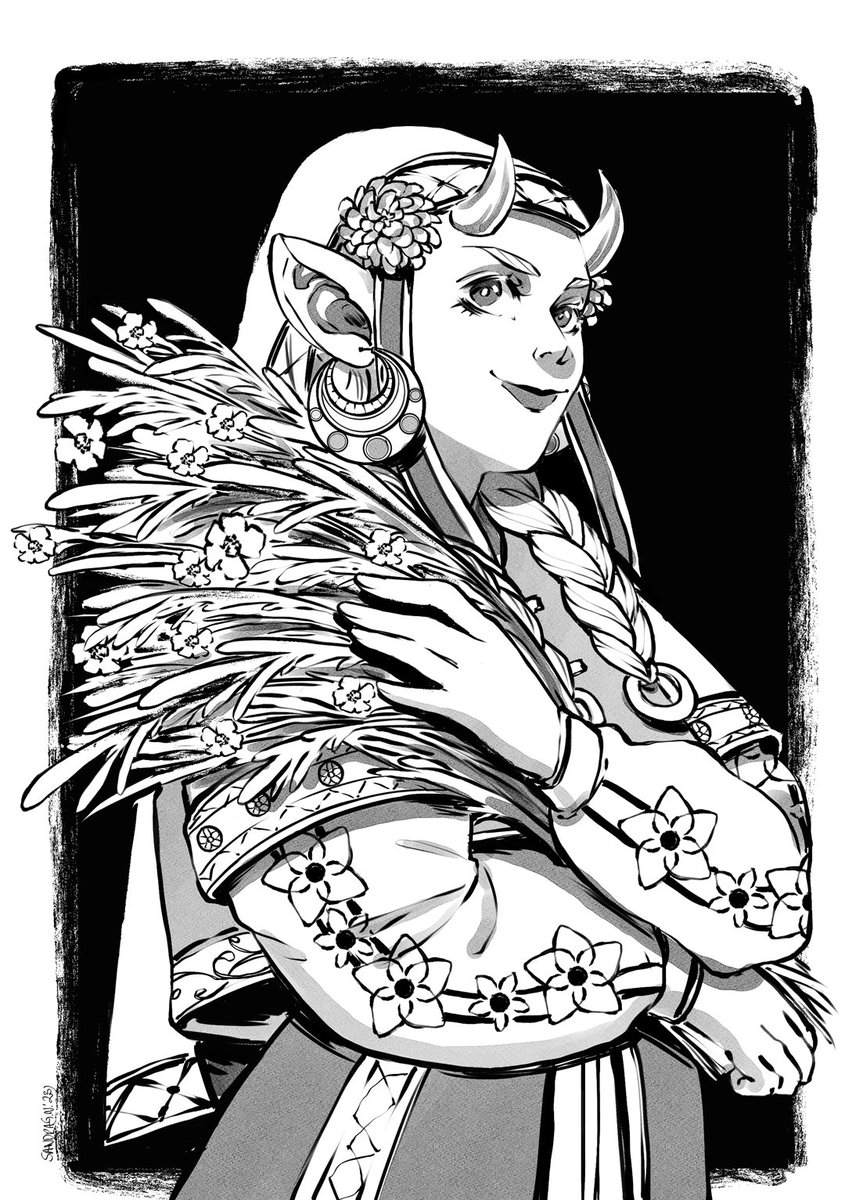 Saganu's tweet image. Anoche fui poseída por el espíritu artístico y acabé entintando a esta muchacha, que realmente tenía muchas ganas de hacer.

Puede que esta mañana esté pagando un poco las consecuencias xD