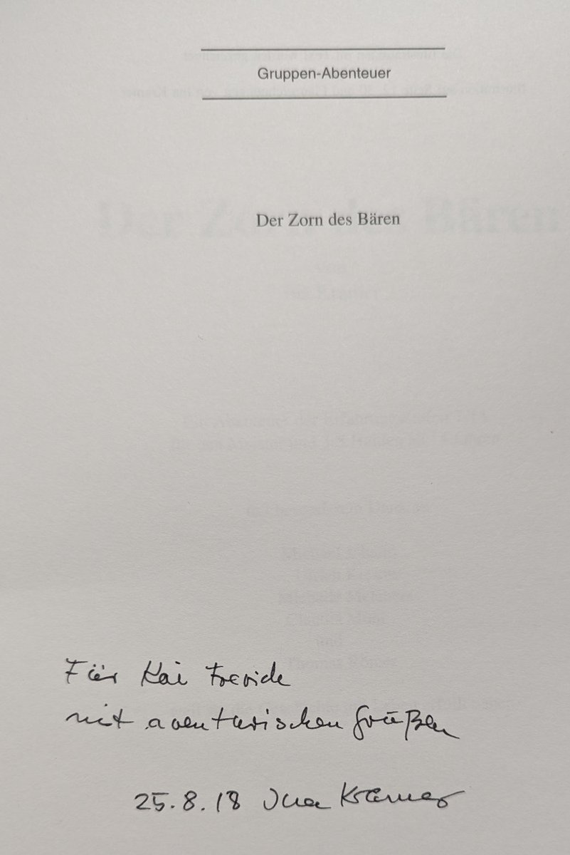 4helden1schelm's tweet photo. Inas einziges Abenteuer war das geniale "Der Zorn des Bären". Sie signierte mein Exemplar bei meinem ersten Besuch in Gerresheim. Ich war so nervös, dass ich mein Portemonnaie vergaß und mir Geld für die Rückfahrt leihen musste. #INAvember https://t.co/KRz6TxzW2q