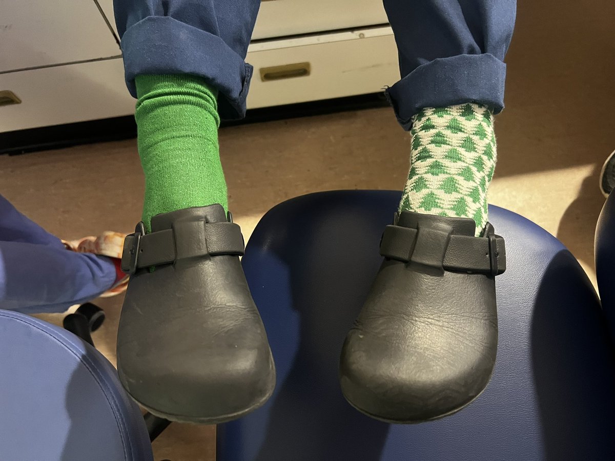 We have been marking #AntiBullyingWeek in our ICU this week. Because looking after the well-being of all of our staff at the core of what we do. The team has been wearing odd socks to show support!