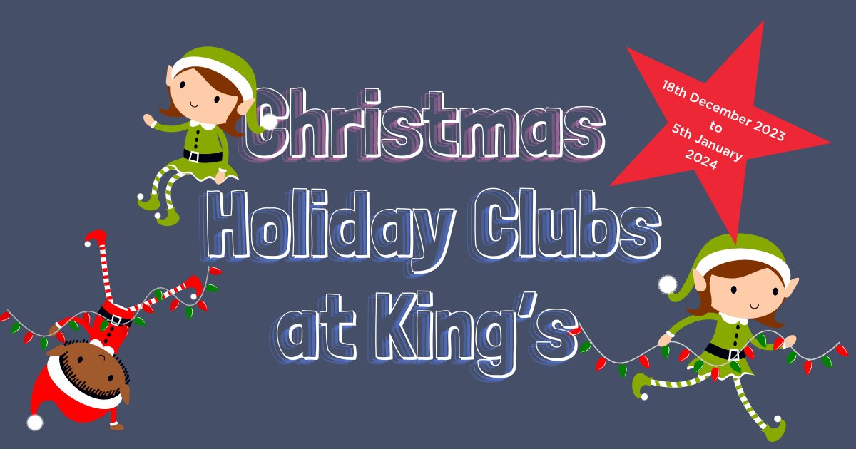 Booking is now open for our Christmas Holiday Clubs.  Full details can be found on our website: 

ksw.org.uk/holiday-club