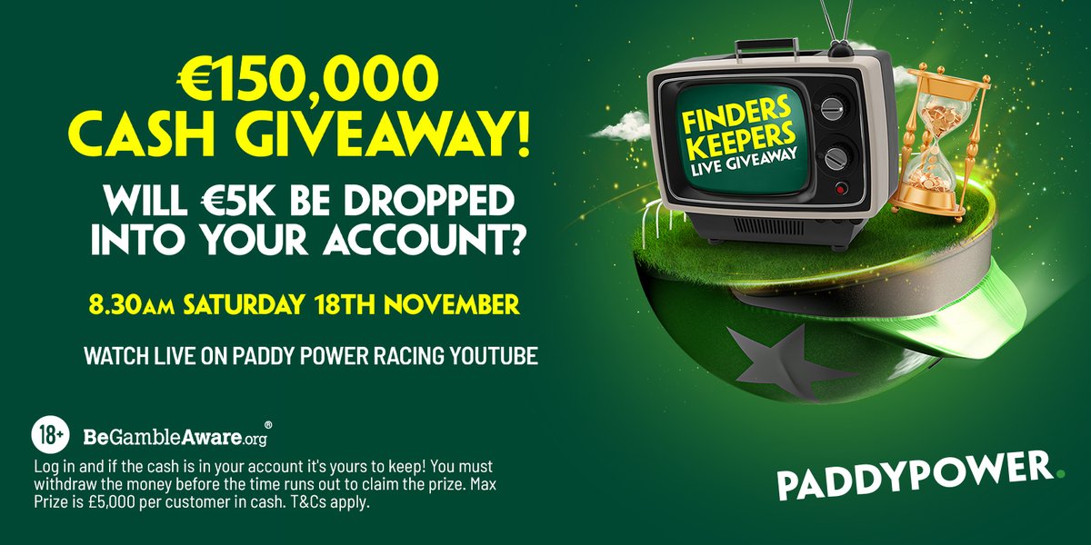 paddypower's tweet image. 🚨 Anyone fancy a chance to win a FREE BET? 🚨

QUOTE TWEET this post with #FindersKeepers  to be in with a chance of winning one of 3 x £/€50 free bets!

18+ BeGambleAware 🔞

Link to watch live 👇

🔗 bit.ly/3sHhCrR