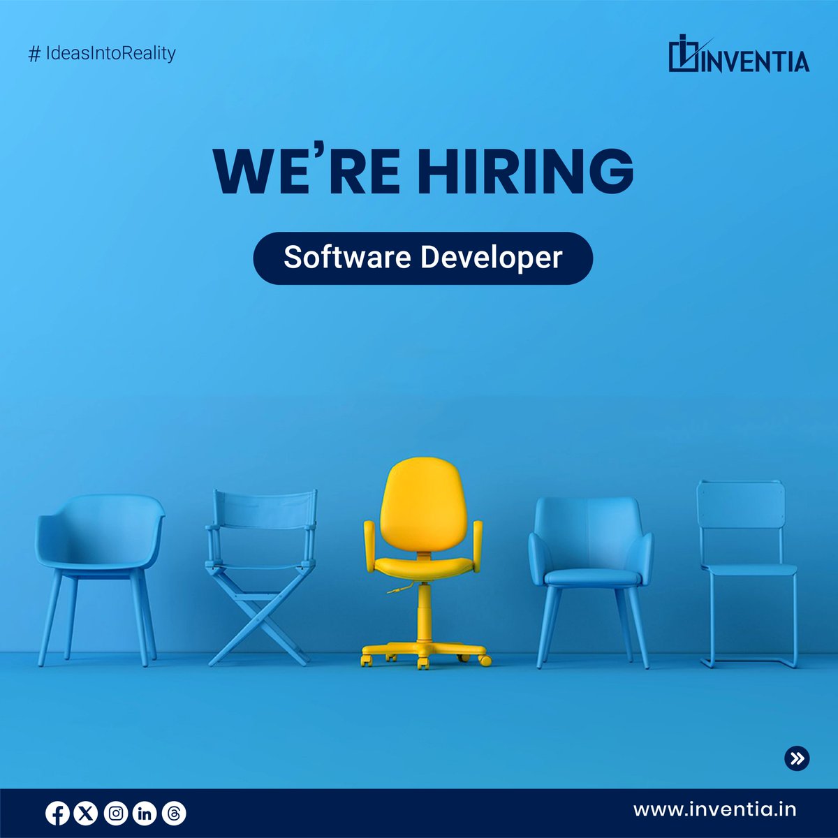InventiaTech's tweet photo. Calling all talented software developers! π
To Apply: π©
Please send your resume at: richa.jain@inventia.in
Visit our website: https://t.co/CL9m4APrZ9
We look forward to hearing from you!
#inventiatechnology #hiring #wearehiring #joinourteam #professionalteam #inventialife https://t.co/mX8irw17ks