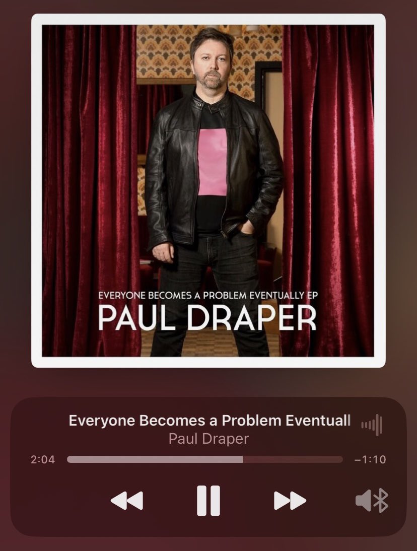 ‘Eventually you went and did the dirty on me’ Song of the day! @PaulDraper #clt #moodmusic