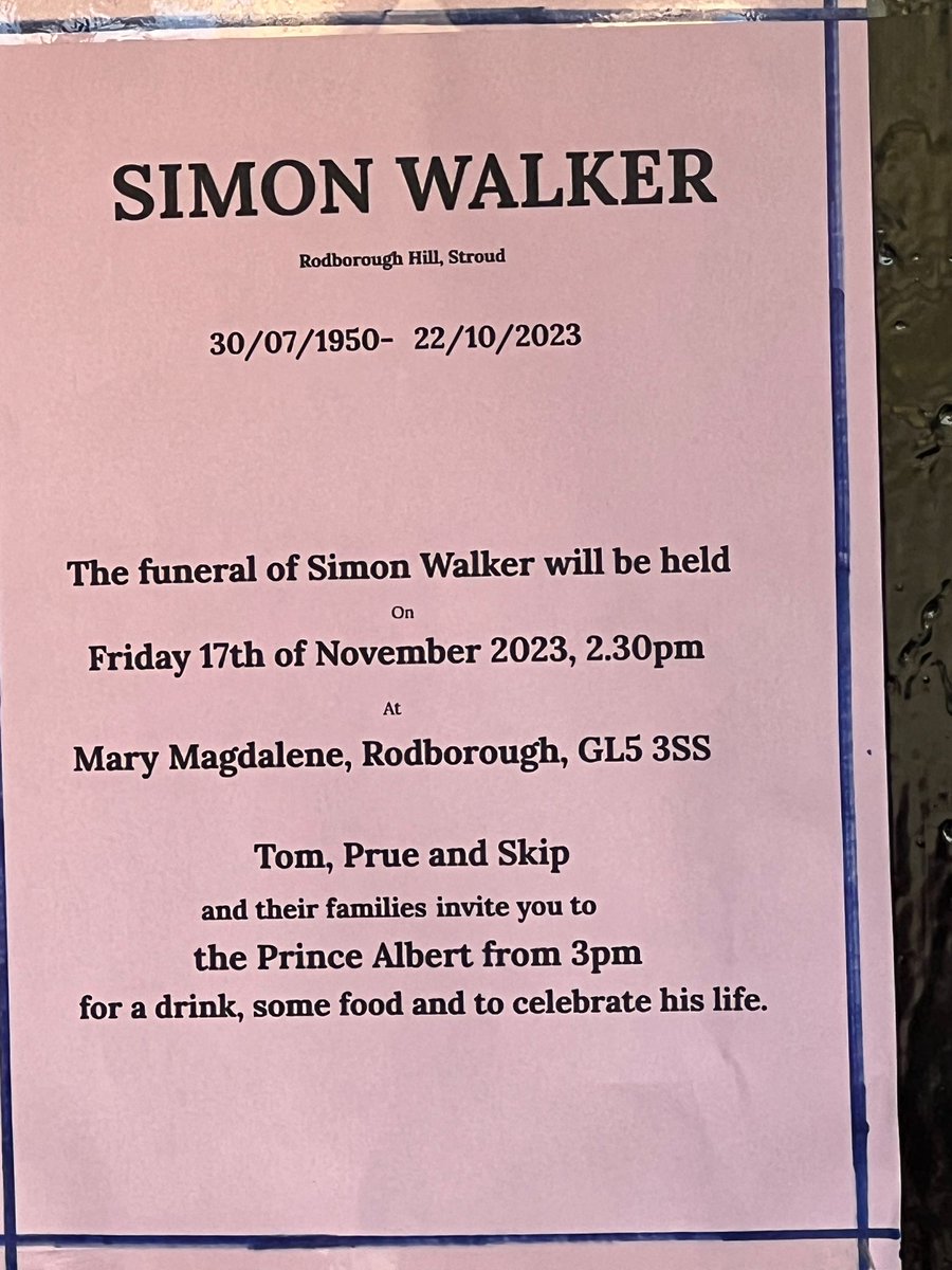 RodboroughPC's tweet photo. Rodborough Parish Council was saddened to hear of the passing of our former councillor Simon Walker. Simon joined the Council in 2014 and served for a number of years. https://t.co/H1xV0Lqei6