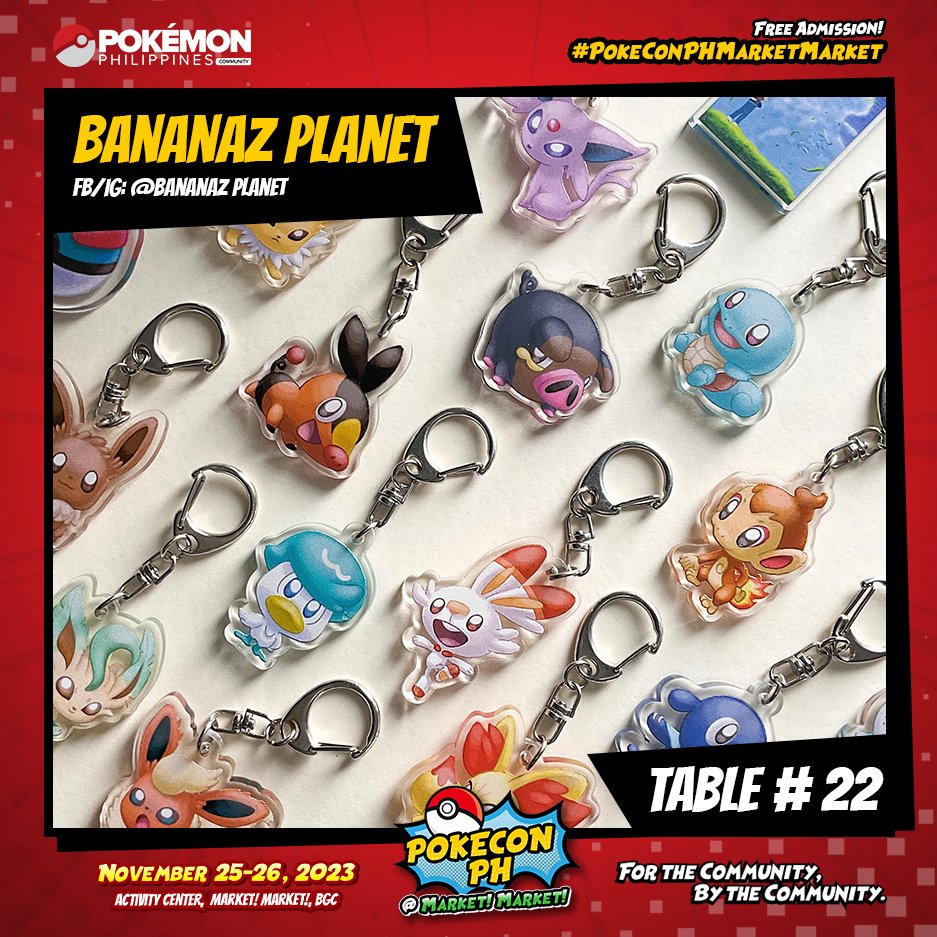 pokemonphgroup's tweet photo. Team Budol of #PokeConPHMarketMarket challenged you to a battle! There's no escape! 😱

Enjoy and support 50+ tables of various handmade and official Pokemon goods such as stickers, artworks, charms, plushies, figures, and more! 🔥

Admission is FREE! 
Gates open at 10am. https://t.co/WCDNjgxRSG