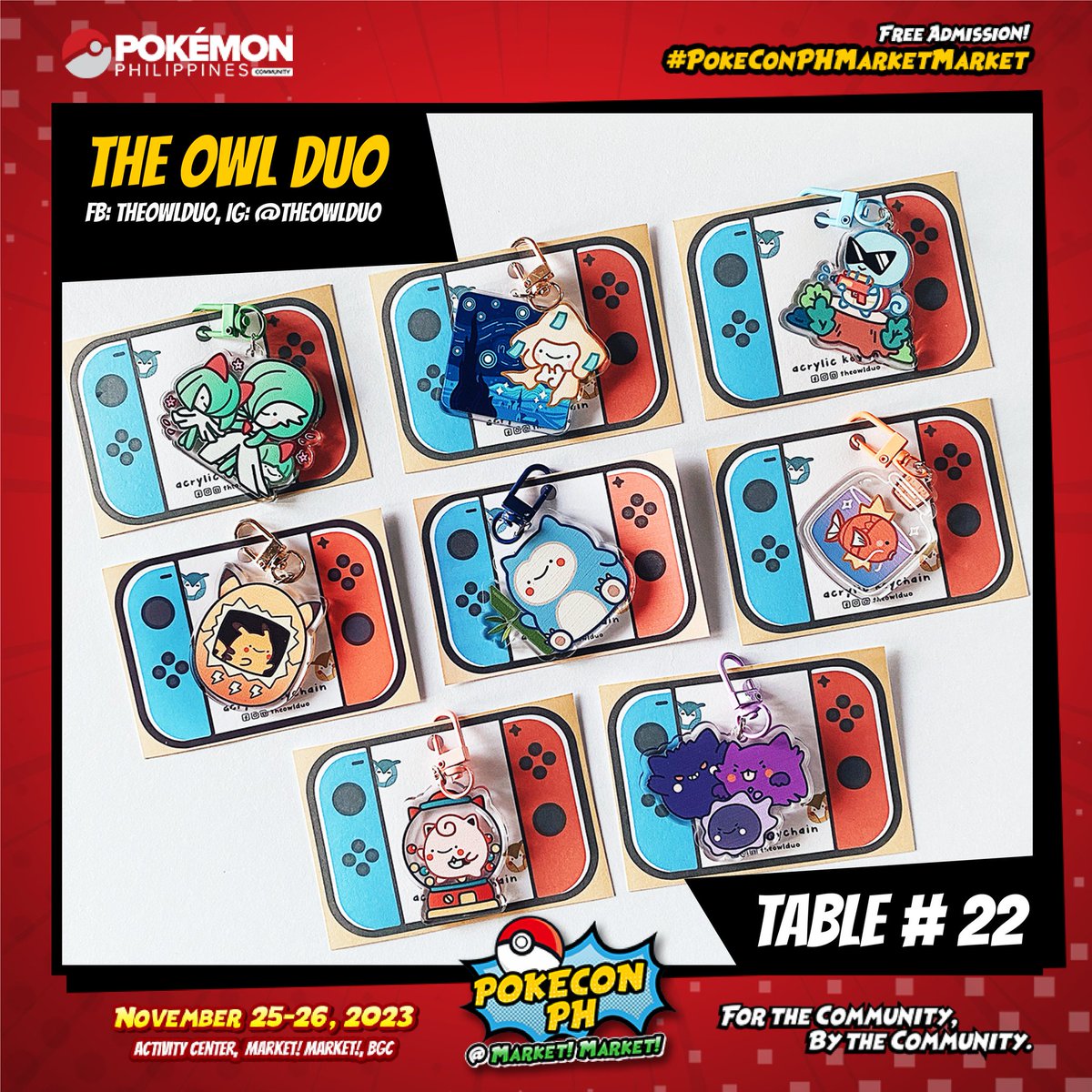 pokemonphgroup's tweet photo. Team Budol of #PokeConPHMarketMarket challenged you to a battle! There's no escape! 😱

Enjoy and support 50+ tables of various handmade and official Pokemon goods such as stickers, artworks, charms, plushies, figures, and more! 🔥

Admission is FREE! 
Gates open at 10am. https://t.co/WCDNjgxRSG