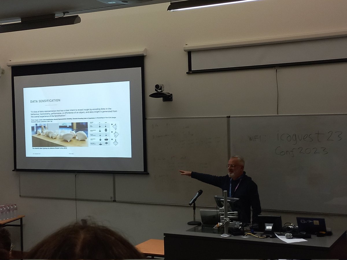 LuzMagre's tweet photo. Off to a great start on the Irish Human Computer Interaction Symposium (#iHCI) at Dundalk Institute of Technology #DkIT
Trevor Hogan on the fascinating field of data physicalization and how we experience data https://t.co/f0v2Lajiib