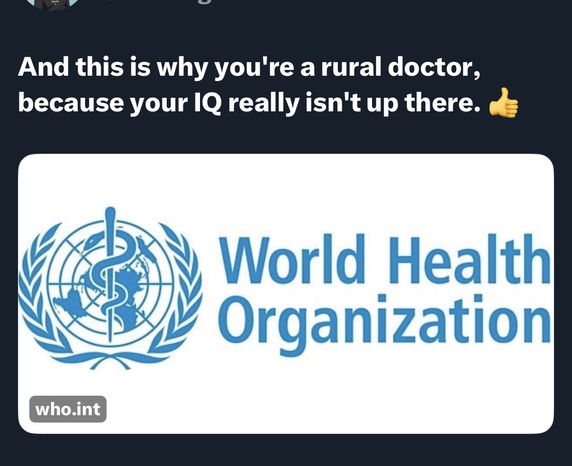 The misconceptions about rural medicine are so deeply entrenched that here we are in 2023 still trying to get past them.

I’m rural by choice. It’s the badass medicine that has challenged and fulfilled me more than any other.

#MedTwitter #DestinationRural @RuralDoctorsAus