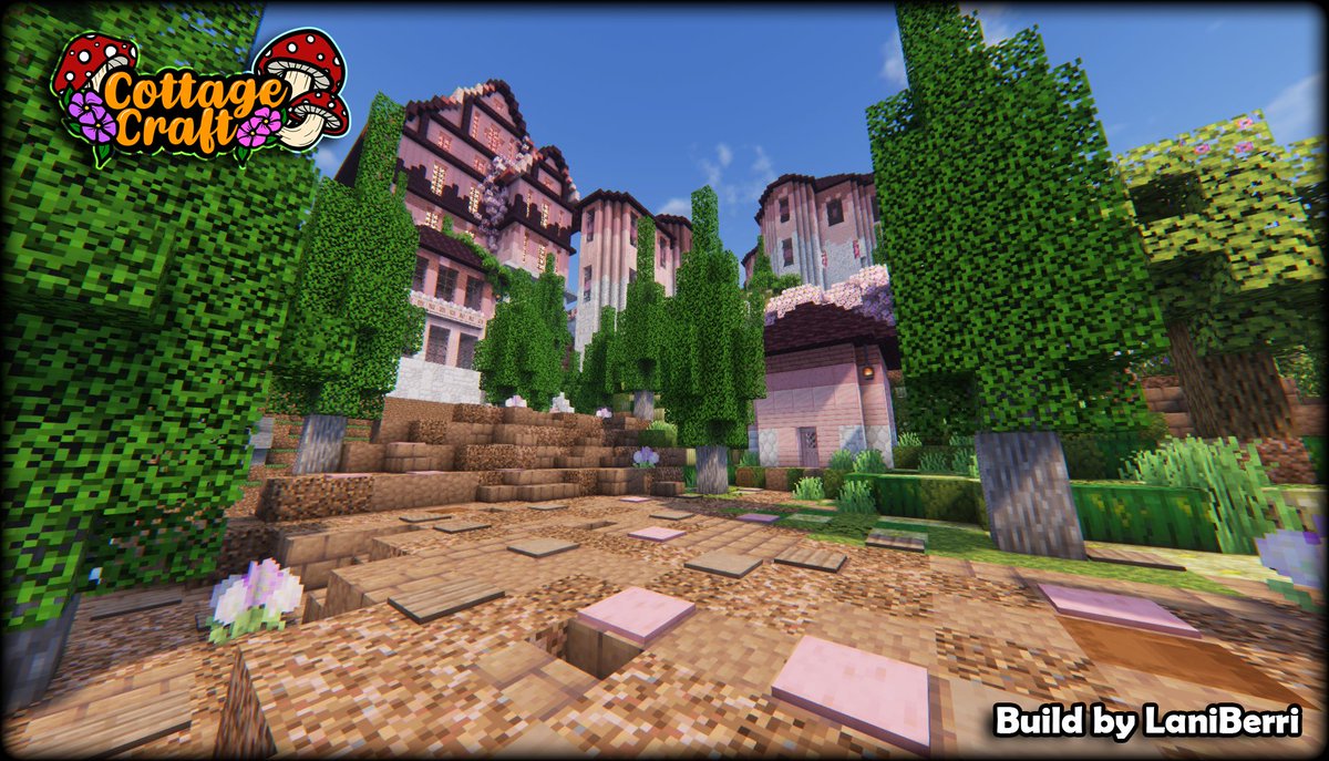 With the pack so close to being released, we have another build to show off, this time from <a href="/lani_berri/">🍓 LaniBerri 🍓</a> giving us a lush green custom biome with cherry themed village!

#MinecraftSMP #minecraftbuild #moddedminecraft #CottageCraft