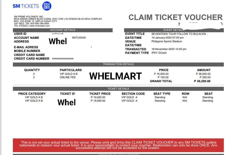 Whelshark's tweet photo. Wts lfb
2 VIP GOLD A
SEVENTEEN
#FOLLOWtoBULACAN
#SVT
#SEVENTEENinBULACAN 
#SEVENTEENTOUR
#CARAT
#PH https://t.co/J4a8PQXJVc