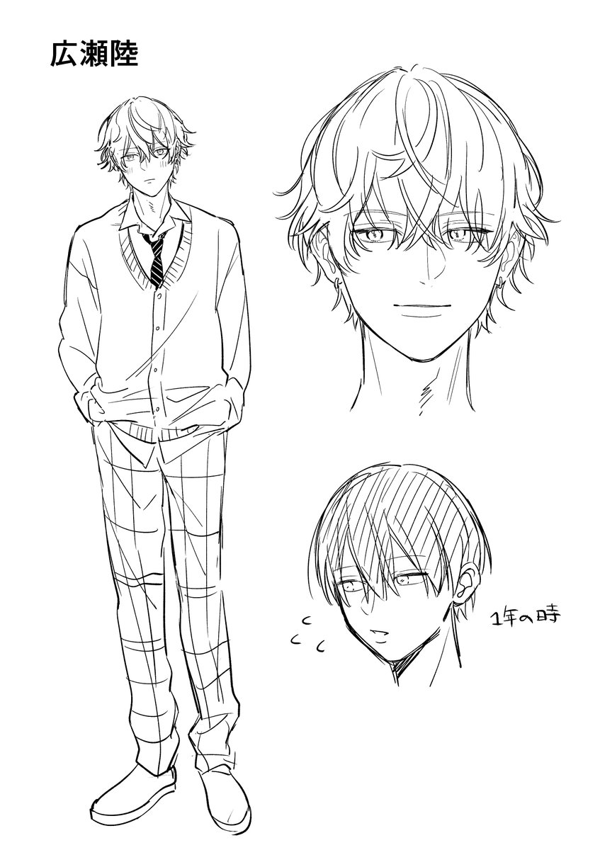 ちなみにこちら今回
恋って難しい。コミカライズで描かせて頂いた
2人のキャラデザラフです🙌 