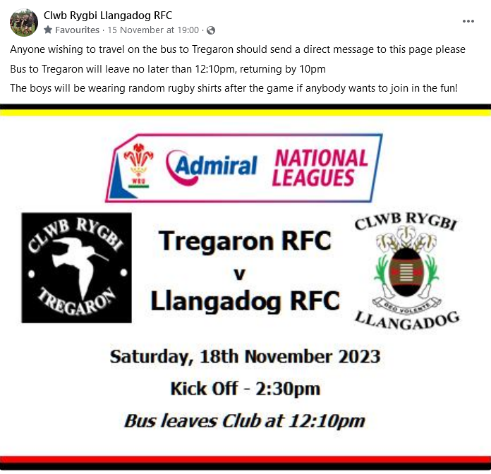 Llangadog RFC tweet media