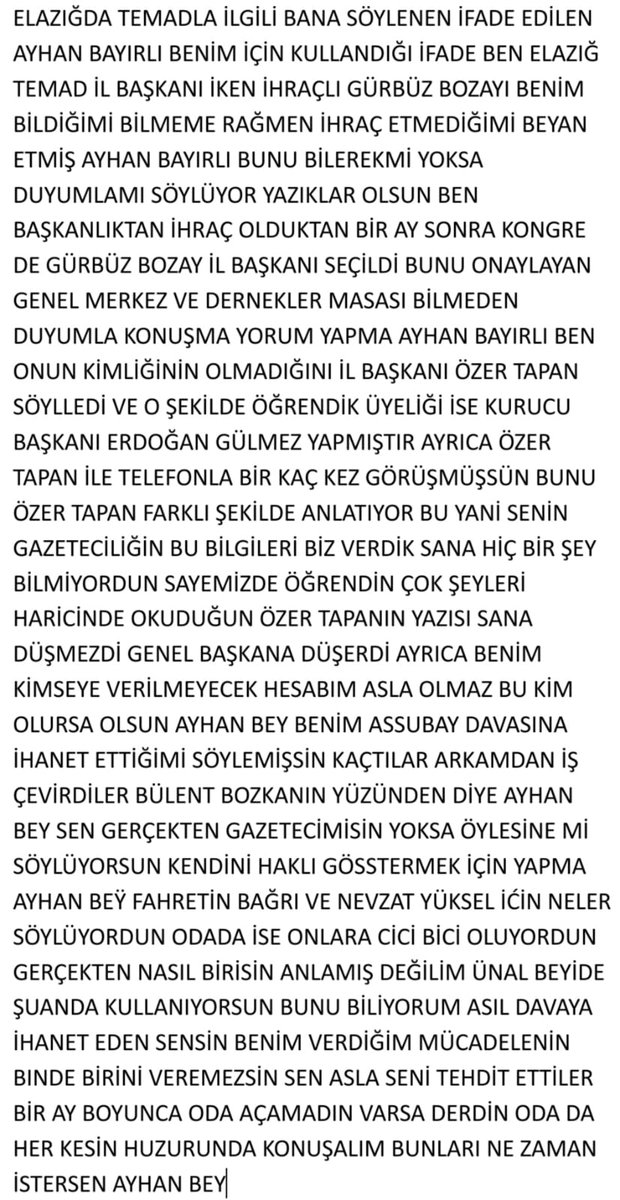 TECRÜBELİ GAZETECİ <a href="/tecrubelitankci/">Ayhan BAYIRLI Em.Asb.Gazeteci /Yazar</a> ile @Tr35_Undo ve  Tüm kamuoyunun DİKKATİNE 
<a href="/fetituncer/">TMSY FETİ TUNCER</a> <a href="/MUSAKUZU1971/">Musa KUZU</a> <a href="/FahrettinBagri/">Fahrettin Bağrı</a> <a href="/nevzatyuksel2/">Nevzat Yüksel</a>
