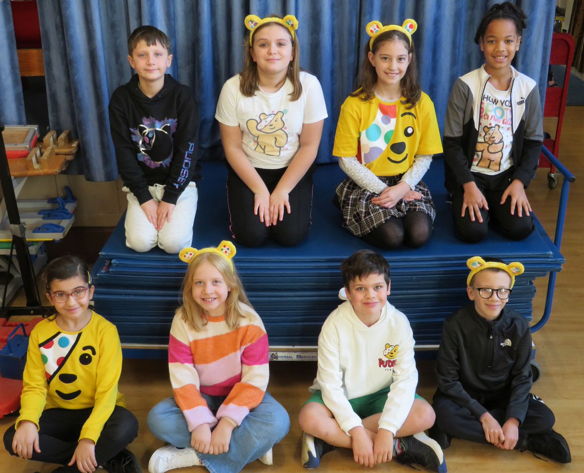 Happy Children In Need Day everyone.  We have a vast array of Pudsey clothes in school today.  Thank you for everyone who has donated to Children In Need.  Please don't forget there is a Cake Stall at 3.30pm in the playground!  See you there!