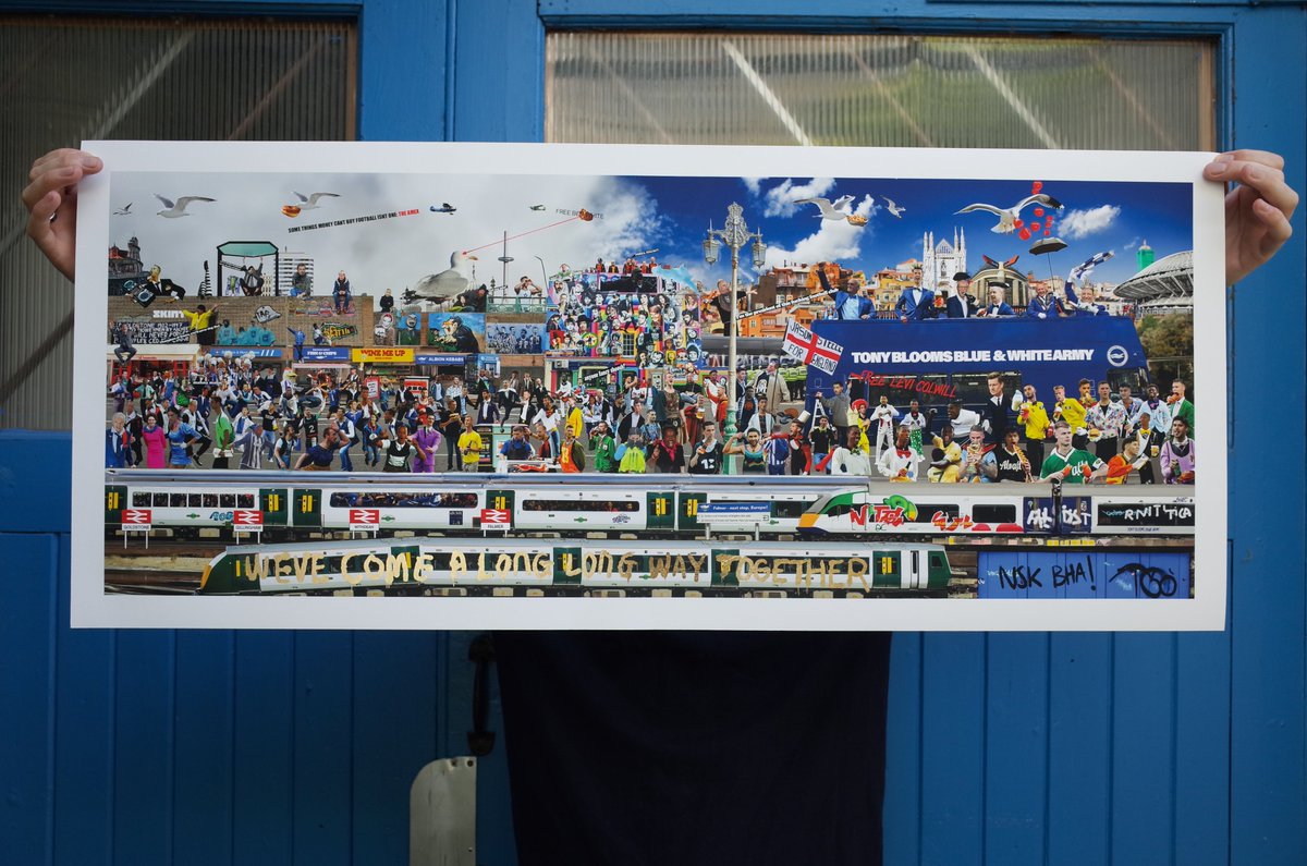 🚨COMPETITION TIME🚨 'we've come a long way together' is out in the wild. The artwork retails at £285 but we want everyone to get a chance to see/own it. So to win... 1. Retweet this post 2. Follow us and @the__slink 3. Tag your pals Winner announced Nov 28th. #bhafc