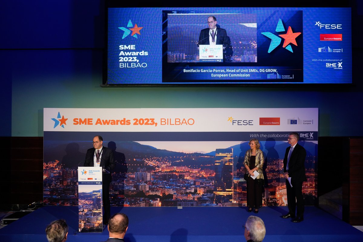 SME_Awards's tweet photo. 🏆 Fantastic evening at the European Small &amp; Mic-Cap Awards Ceremony! 🌟 Now, relive the highlights with our exclusive photo collection. 

📸Check them out and celebrate the success of remarkable businesses! 

👉Find them here: https://t.co/aypxLnLbJP https://t.co/xFIiJeStQv