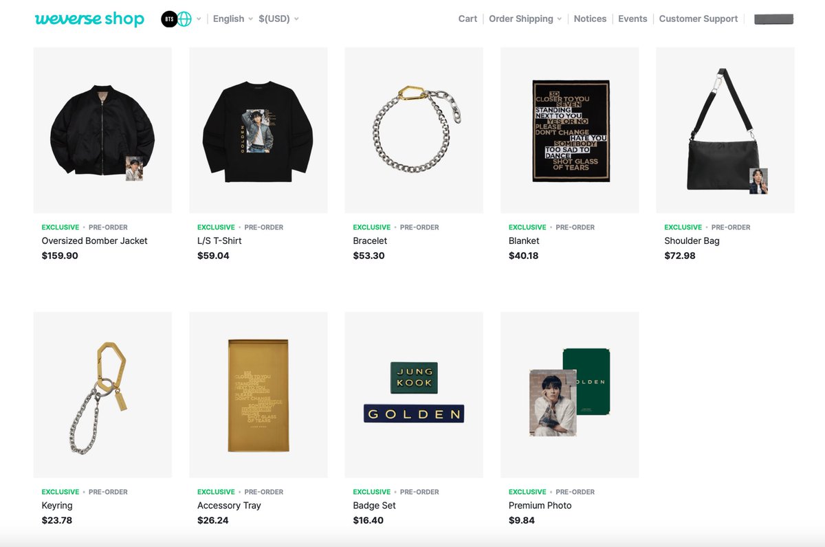 JJK_Times's tweet photo. ‘GOLDEN’ Official Merches are restocked on Weverse Shop BTS Global! 
https://t.co/L7uSCtDuWj https://t.co/b6tifb12wC