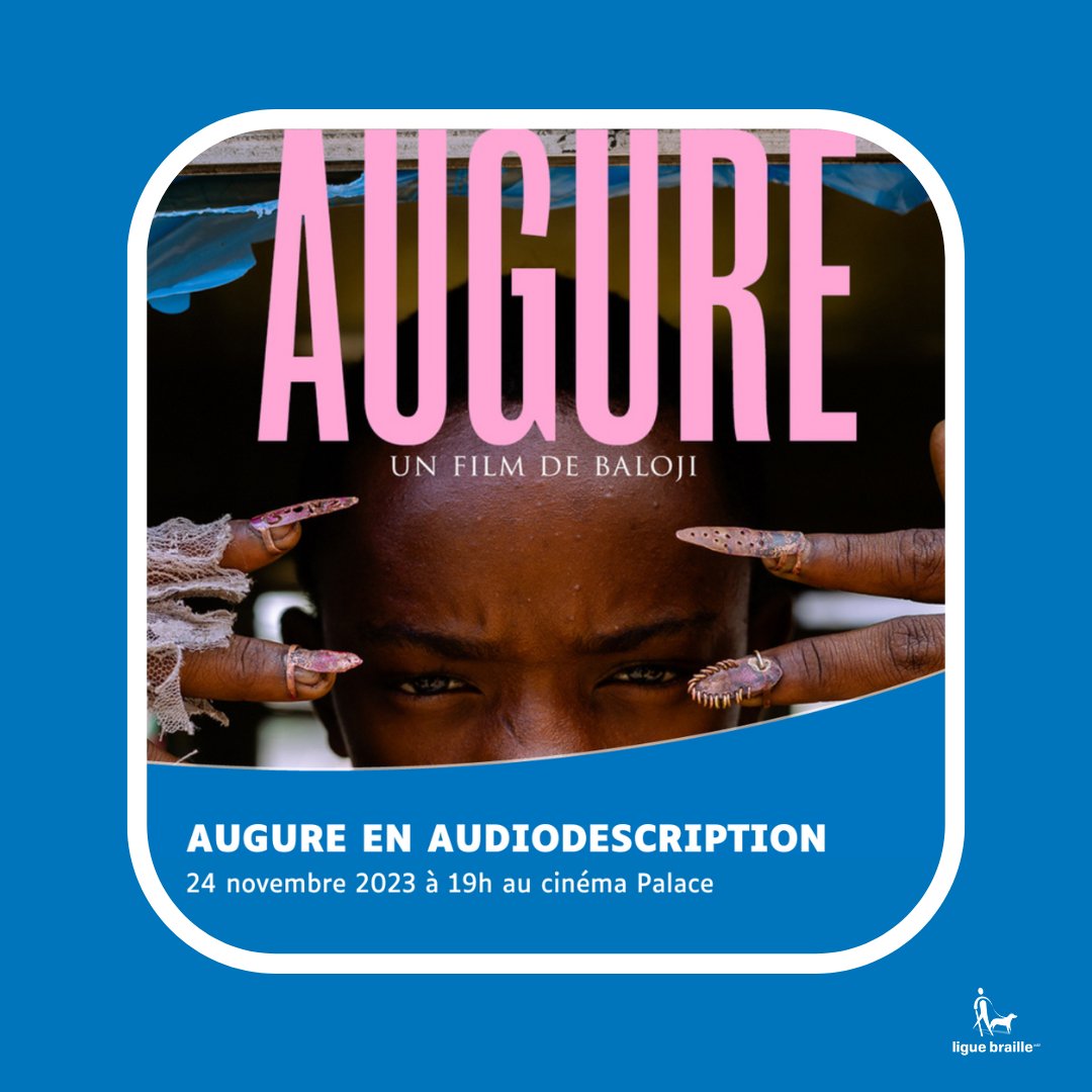 Ce vendredi 24 novembre à 19h, le cinéma Palace à Bruxelles vous propose une séance du film AUGURE de Baloji en #Audiodescription via @Earcatch, dans le cadre de la semaine des handicaps de la Ville de Bruxelles.
 miniurl.be/r-4y3g