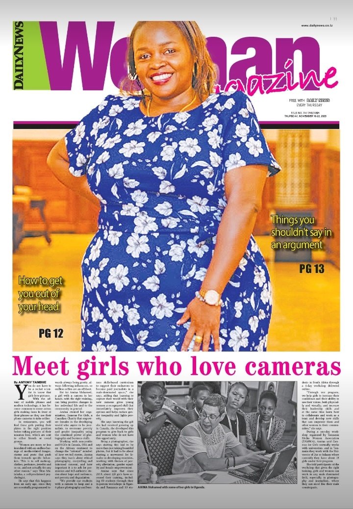 Cameras For Girls made the #frontpage of the @dailynewstz Women's magazine in Tanzania!! 

Mona Mwakalinga
#CamerasForGirls #dailynewsDaresSalaam #Tanzania #featureArticle #UniversityofDareSalaam