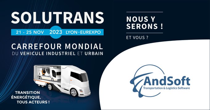 softlogistico's tweet photo. Come meet us in Solutrans Lyon, stand A1041 and discover our mobility #apps and solutions for transport management system. #digital #transportation #mobileapps #supplychainmanagement https://t.co/BEyn1FMZbA